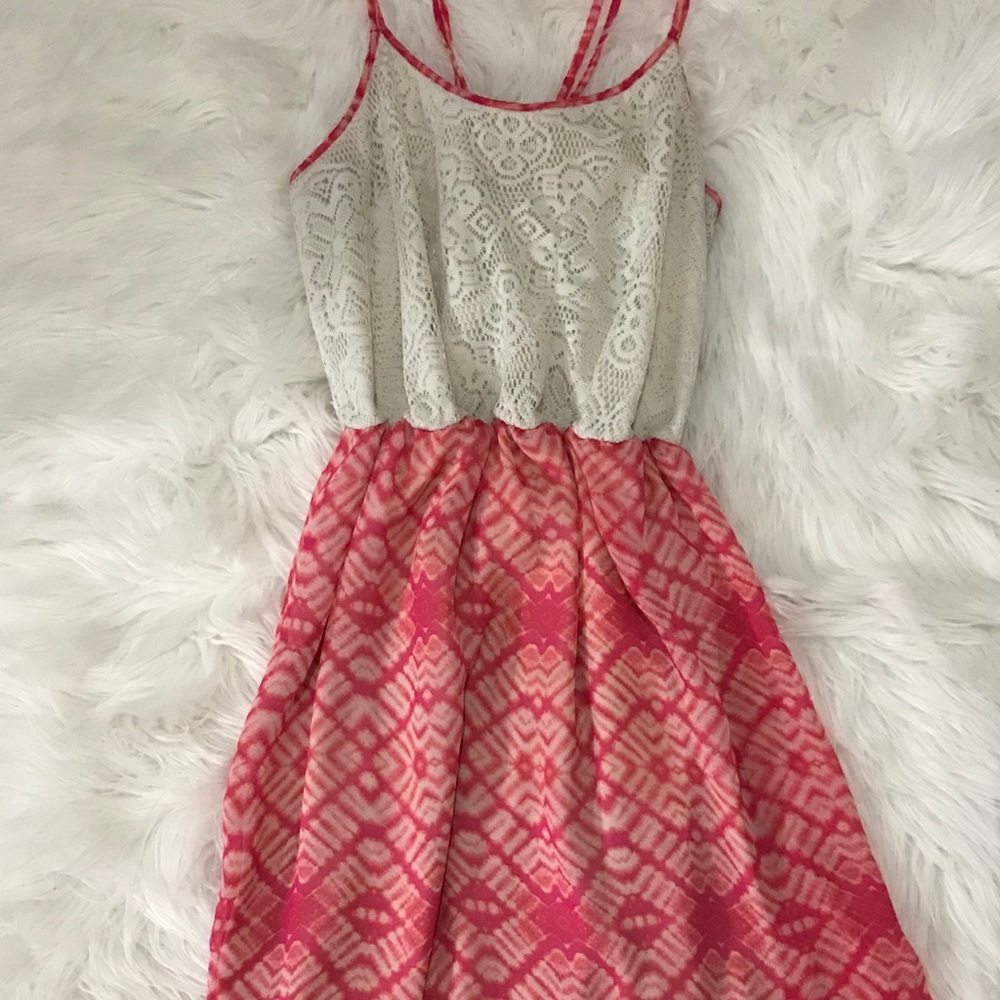 Pink & White Dress